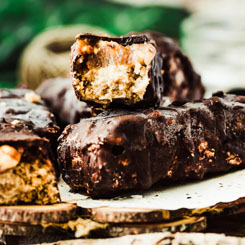 Raw Chocolate Coated Protein Bars photo