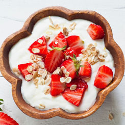 Summer fruit salad with IsoWhey® yoghurt photo