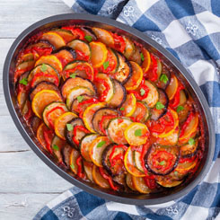 Fish with ratatouille photo