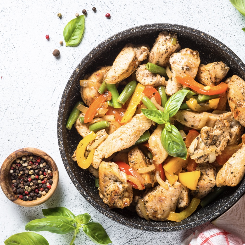 Chicken & bean salad photo