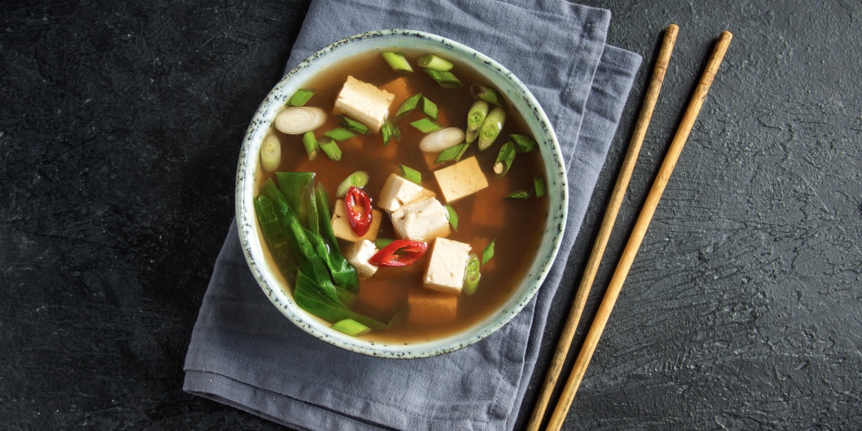 Spicy tofu & vegetable soup photo