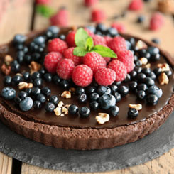 Chocolate Tart with Mixed Berries photo