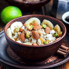 Currant, Cranberry & Pistachio Paleo Porridge photo